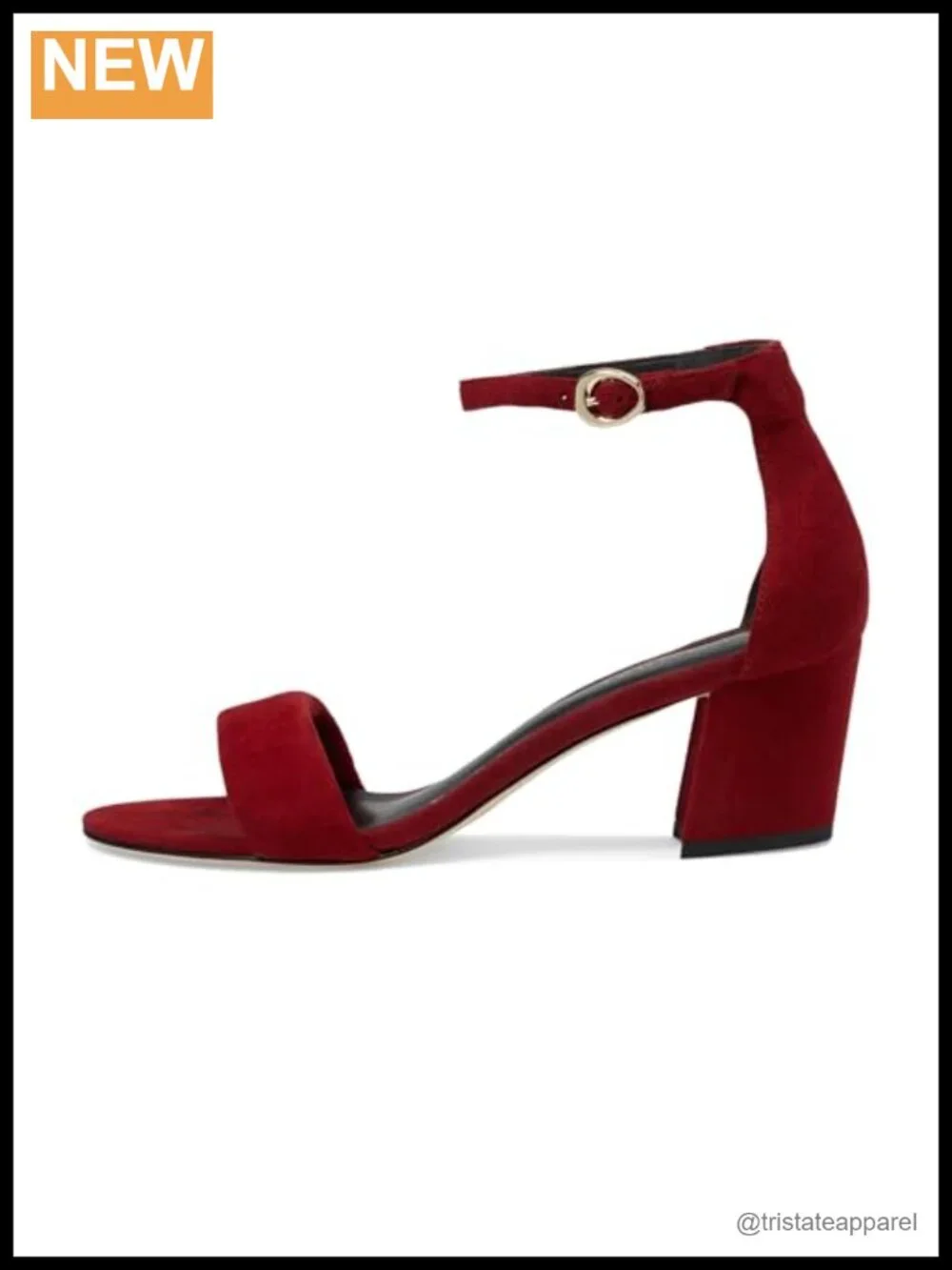 Bernardo Bowie Leather Sandals Flare Heel Ankle Strap Buckle Open Toe